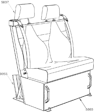 Doppelsitzbank Skizze