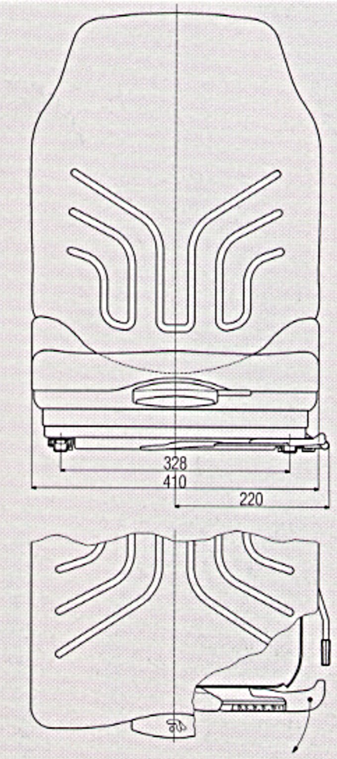 Traktor- und Stablersitz